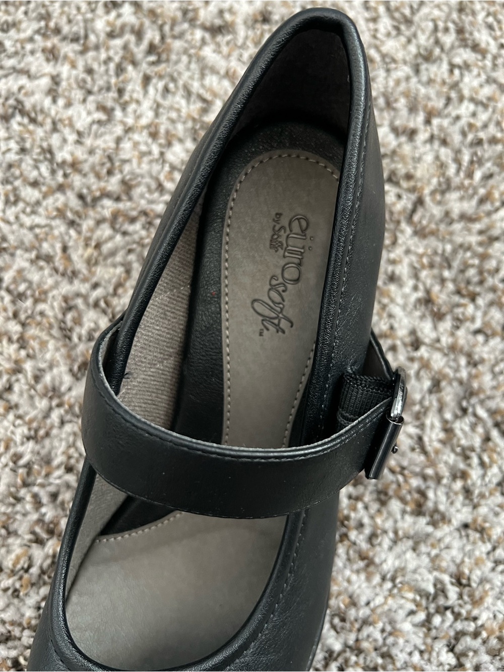 Women’s Black Mary Jane Comfort Heels - Picture 3 of 5